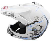 Casque enfant de cross blanc mat Full sport