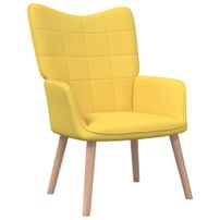 Chaise de relaxation 62x68,5x96 cm Jaune moutarde Tissu