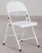Chaise pliante blanc brillant Klea - Lot de 2