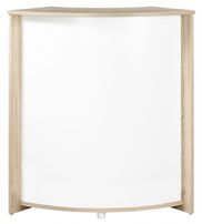 Comptoir de bar bois clair et blanc Snack 96 cm