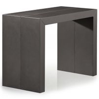 Console extensible bois gris carbone Saunier 50/250 cm