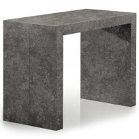 Console extensible effet béton gris Saunier 50/200 cm