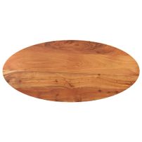 Dessus de table 100x50x2,5 cm ovale bois massif d'acacia