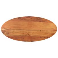 Dessus de table 110x50x3,8 cm ovale bois massif d'acacia