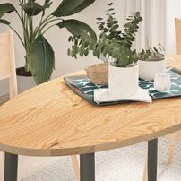 Dessus de table 120x60x2 cm bois de chêne massif ovale