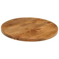 Dessus de table Ø 50x3,8 cm rond bois de manguier massif
