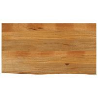 Dessus de table à bord vivant 100x60x2,5cm bois massif manguier