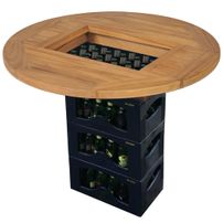 Dessus de table de bière Teck 70 cm