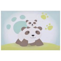 DOMIVA Toile Lumineuse Scintillante Pandi Panda - 30x40 cm