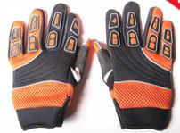 Gants de cross nylon Noir et Orange