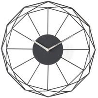 Horloge murale ronde métal noir Onten