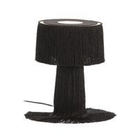 Lampe de table tissu à franges noir Angie 2