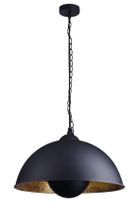 Lampe suspension métal noir intérieur doré Fola D 40 cm