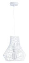 Lampe suspension tige métal blanc Adia 27 cm