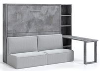 Lit escamotable 160x200 canapé etagere bureau Prolok Haut de gamme