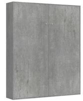 Lit escamotable vertical gris ciment kanto 160x190 cm