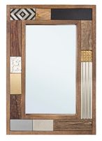 Miroir en bois recyclé multicolore Doki 100 cm