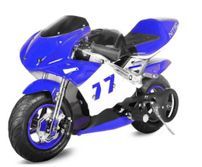 Moto de course PS77 49cc bleu
