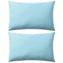 Oreiller d'extérieur 2 pcs 60 x 40 cm Bleu clair