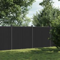 Panneau de clôture gris 353x186 cm WPC
