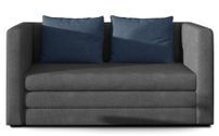 Petit canapé convertible tissu gris foncé Mouva 132 cm