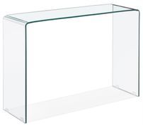 Petite console verre trempé transparent Kays 80 cm