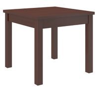 Petite table à manger carrée 80/80 cm en bois Noyer foncé Orka