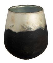 Photophore verre doré et noir Ysarg 10 cm - Lot de 8