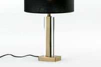 Pied de lampe en métal doré et acrylique Vego H 34 cm