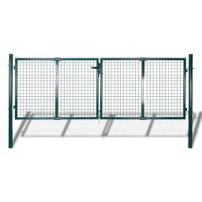 Portail de clôture Acier 306x150 cm Vert