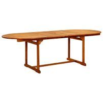 Table à dîner de jardin (160-240)x100x75cm Bois d'acacia massif 3