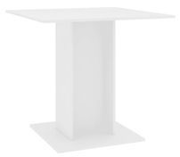 Table à manger carrée bois blanc Lerina 80 cm