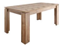 Table à manger extensible 160/200 cm chêne satiné Koryne