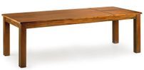 Table à manger extensible coloniale en bois d'acajou massif Falkane 160/220 cm
