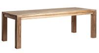 Table à manger rectangulaire bois massif naturel vieilli style colonial Rubha 240 cm