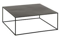 Table basse carrée métal noir Allya L 80 cm