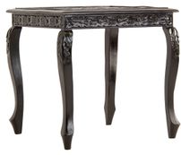 Table basse carrée teck massif noir Davian