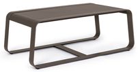 Table basse de jardin aluminium marron café Masy L 105 cm