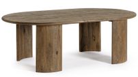 Table basse ovale en bois massif Orinda 130 cm