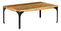 Table basse rectangulaire bois massif recyclé et métal noir Boust 2