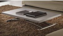 Table basse relevable bois gris ciment Soft 110x70/140 cm