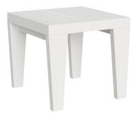 Table carrée blanche 90/90 cm extensible 10 personnes 90 à 246 cm Kristo