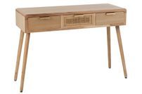 Table console 3 tiroirs bois naturel Joella L 117.5 cm