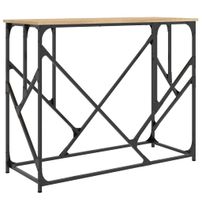 Table console chêne sonoma 100x40x80 cm bois d'ingénierie