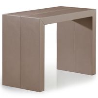 Table console extensible Bois Taupe 50 à 250 cm - 12 personnes