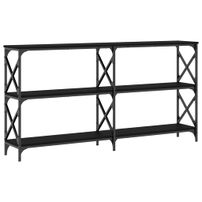 Table console noir 156x28x80,5 cm bois d'ingénierie