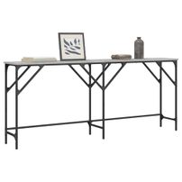 Table console sonoma gris 180x29x75 cm bois d'ingénierie