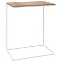 Table d'appoint Blanc 55x35x66 cm