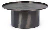 Table d'appoint ronde en acier noir Pita D 80 cm