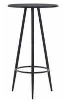 Table de bar ronde bois et pieds métal noir Akira D 60 cm